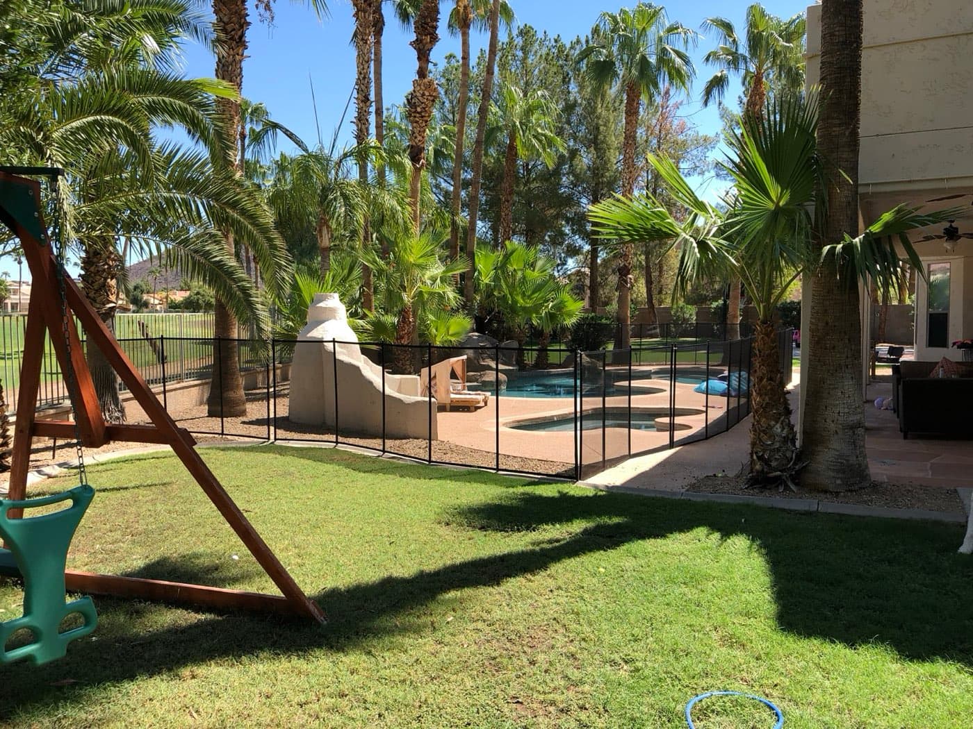 Removable mesh pool fence installation — Phoenix, Maricopa County AZ