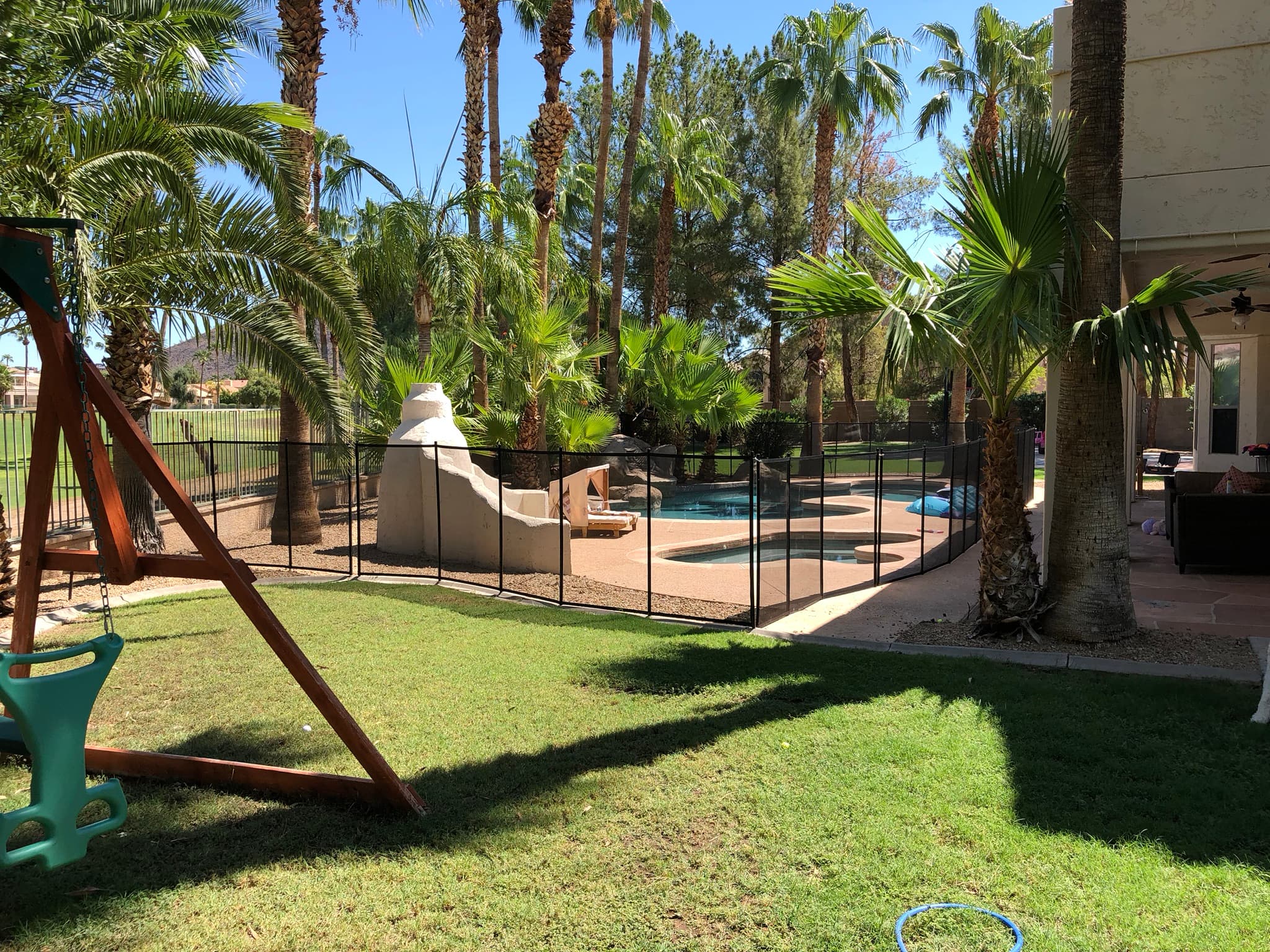 Removable mesh pool fence installation — Phoenix, Maricopa County AZ