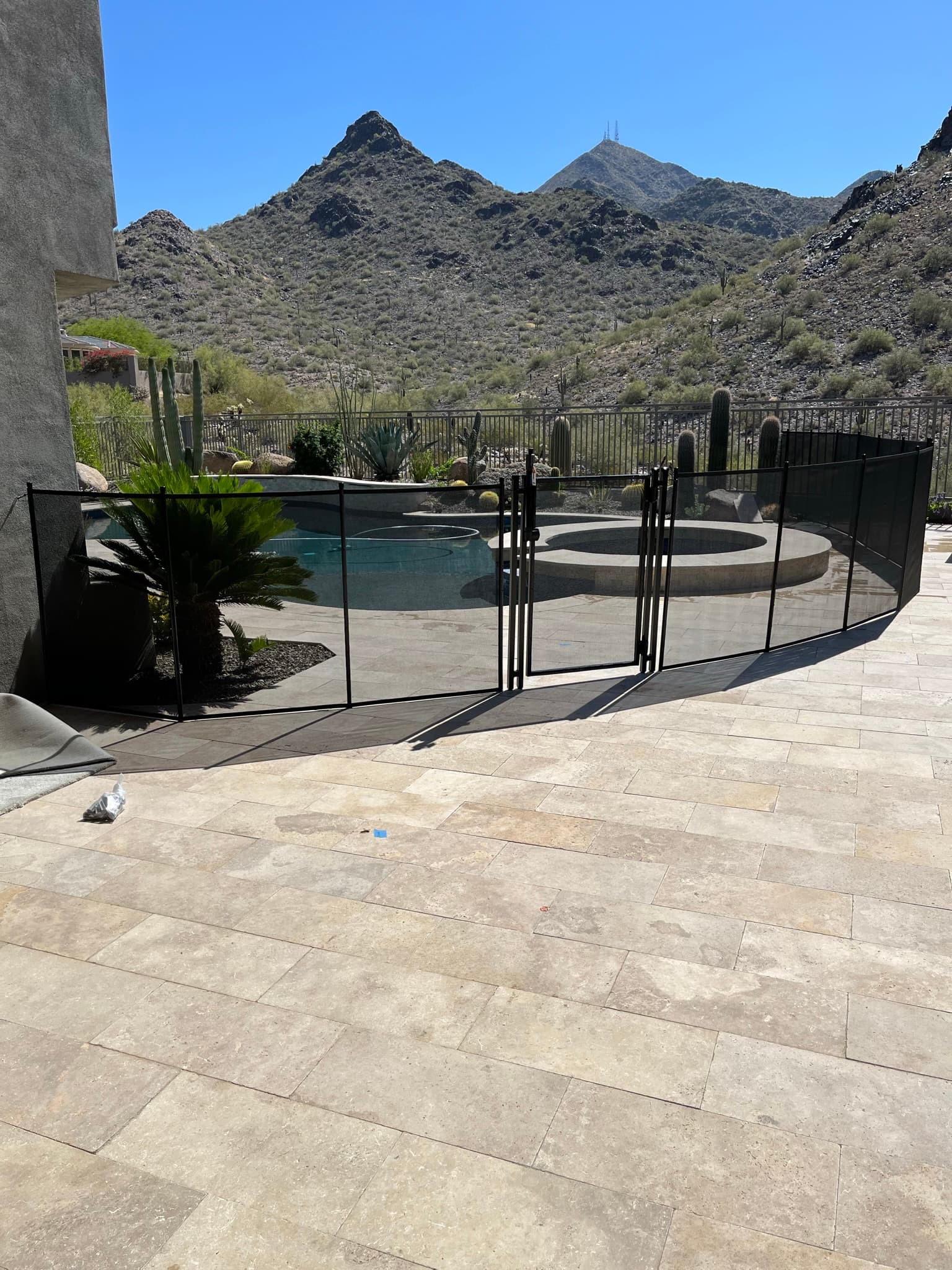 Pool fence installation in progress — Clear Choice Pool Fence, Maricopa County