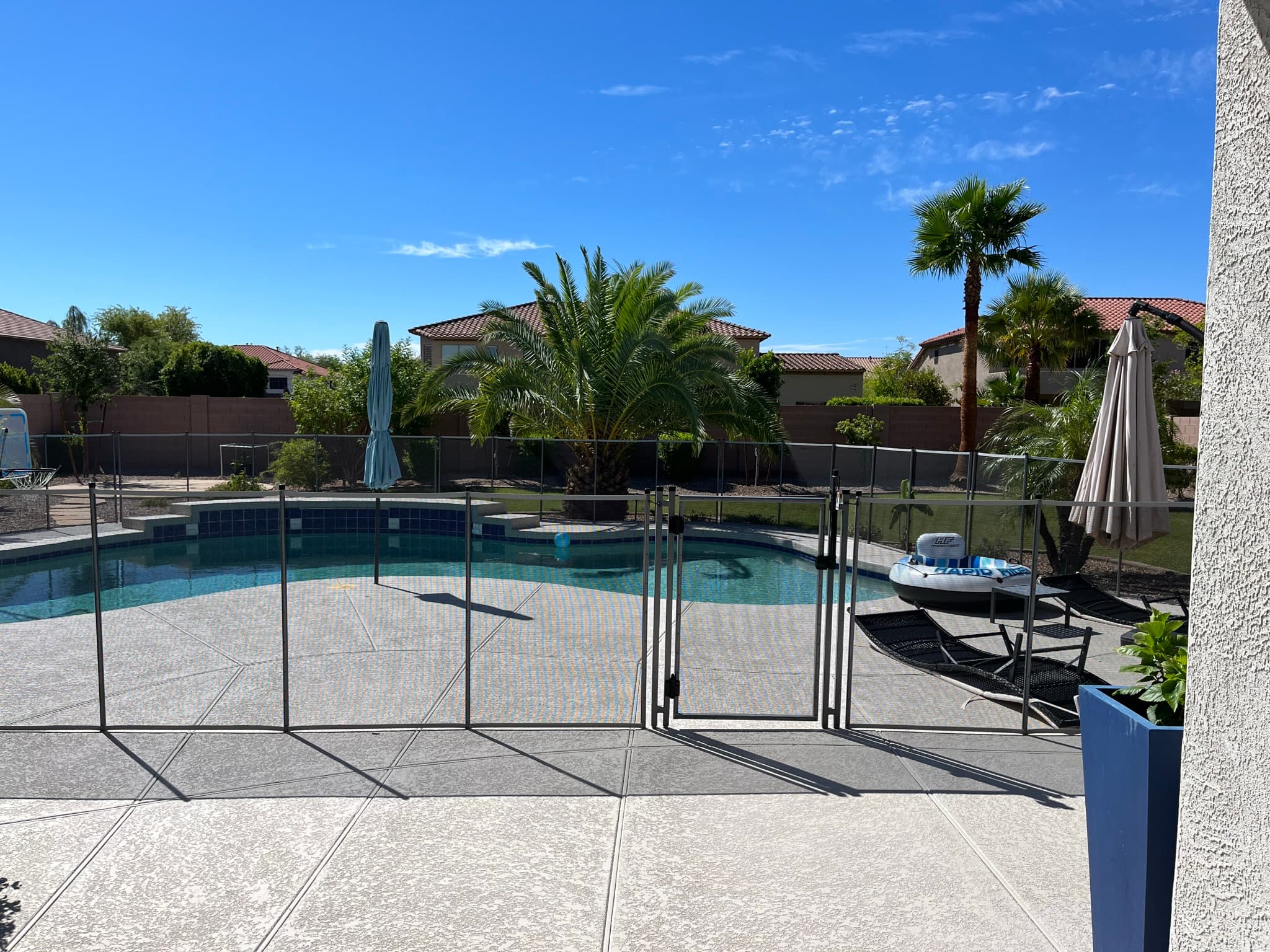 Completed removable pool fence installation — Clear Choice Pool Fence, Arizona