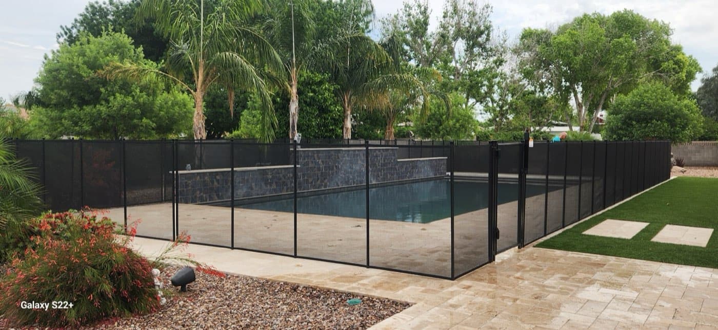 Completed pool fence installation — Clear Choice Pool Fence