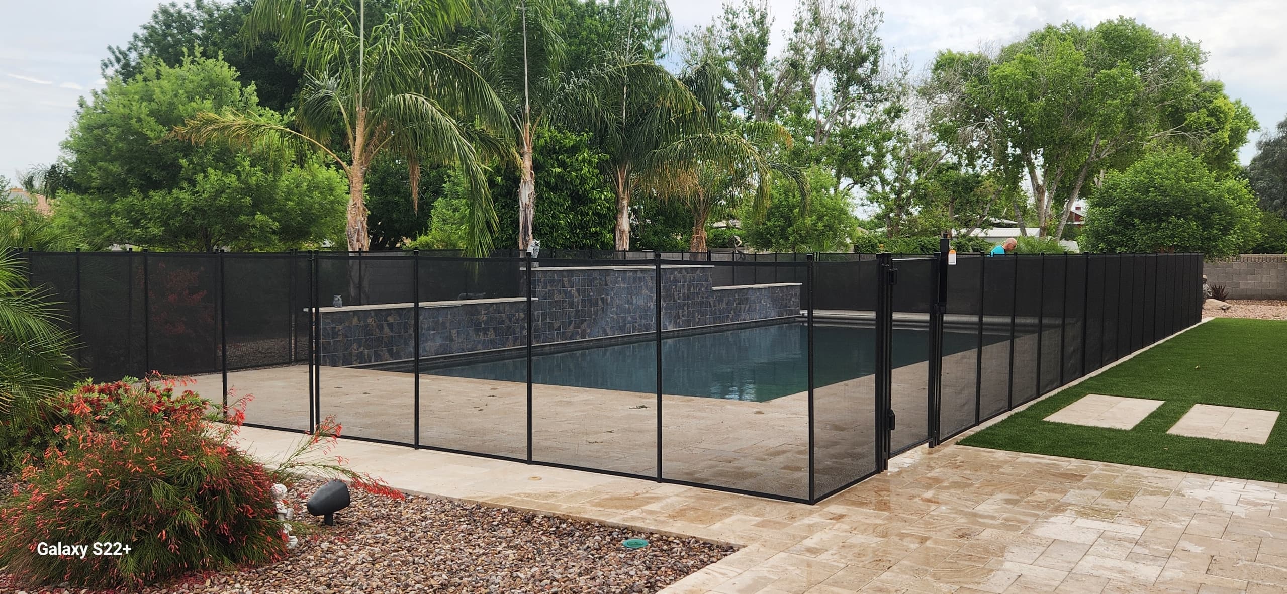 Completed pool fence installation — Clear Choice Pool Fence