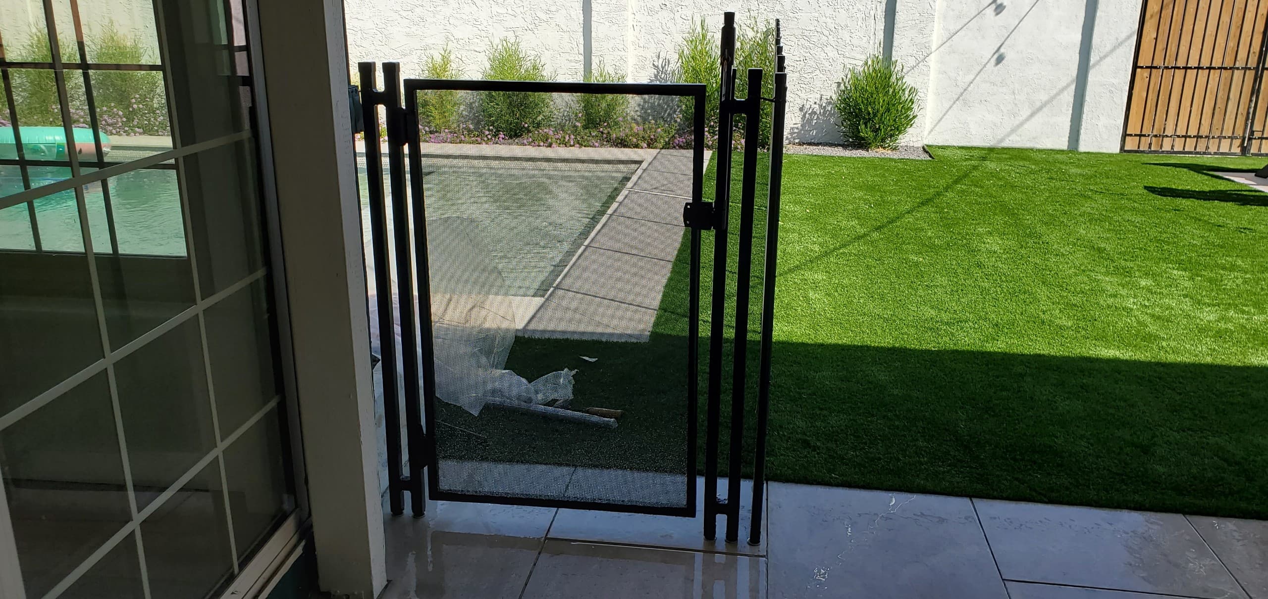 Pool fence installation — Arizona backyard, spring 2022