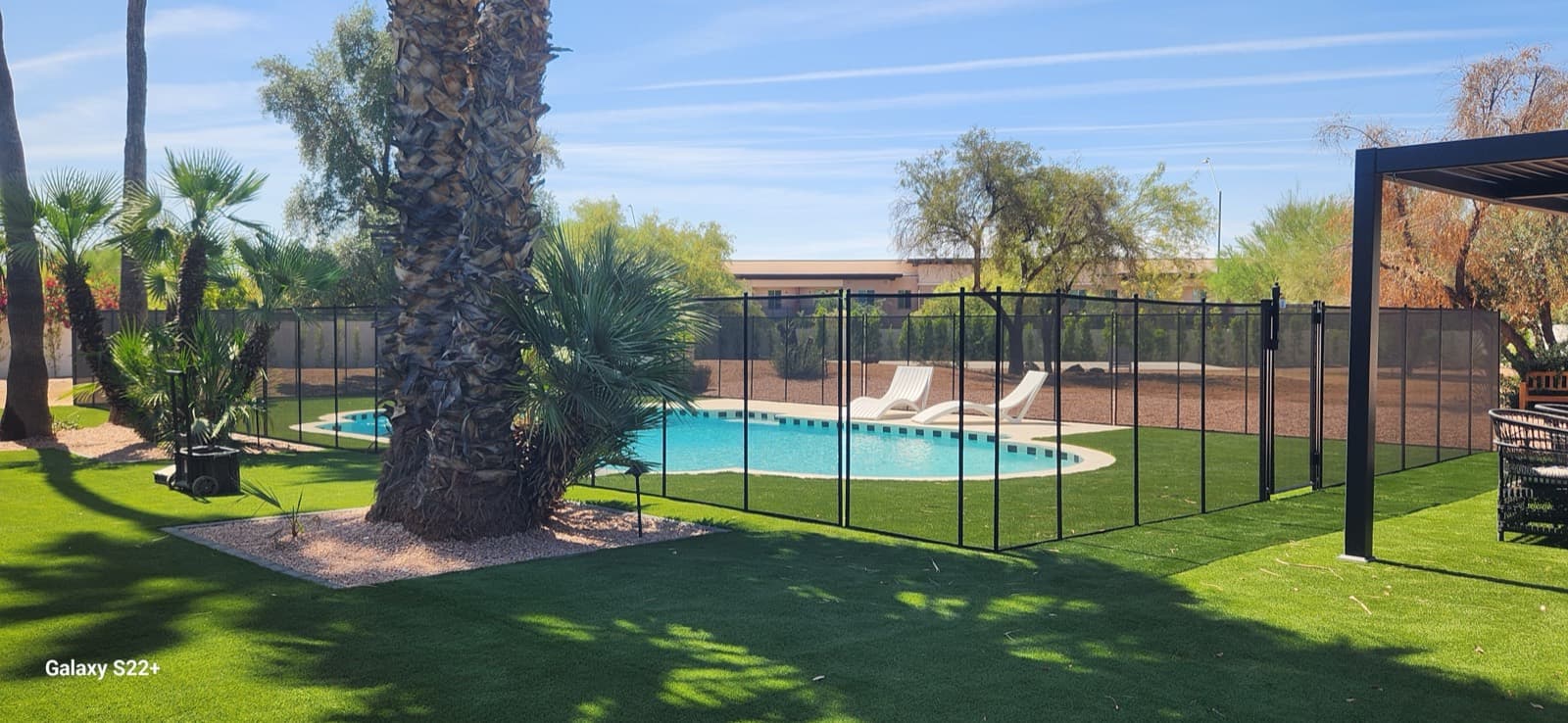 Pool fence installation — Maricopa County backyard