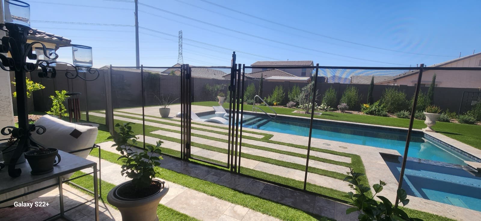Pool fence completed job — Phoenix area